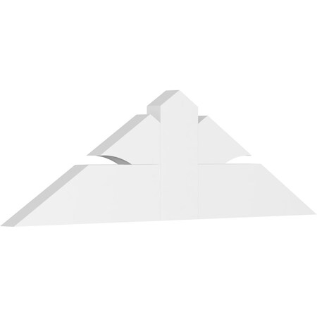 Ekena Millwork Richland Architectural Grade PVC Gable Bracket, 48"W x 14"H x 2"D x 6"F, 7/12 Pitch GBP048X14X0206RIC00